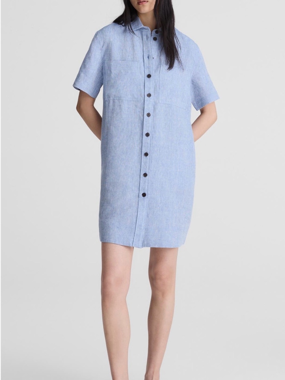Madewell Relaxed Linen Mini Shirtdress